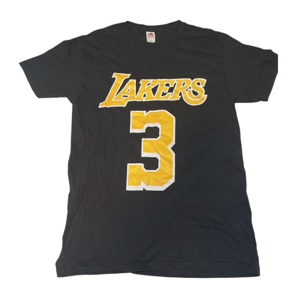 LA Lakers Anthony Davis #3 T-Shirt Black NBA Basketball Tee Men Small